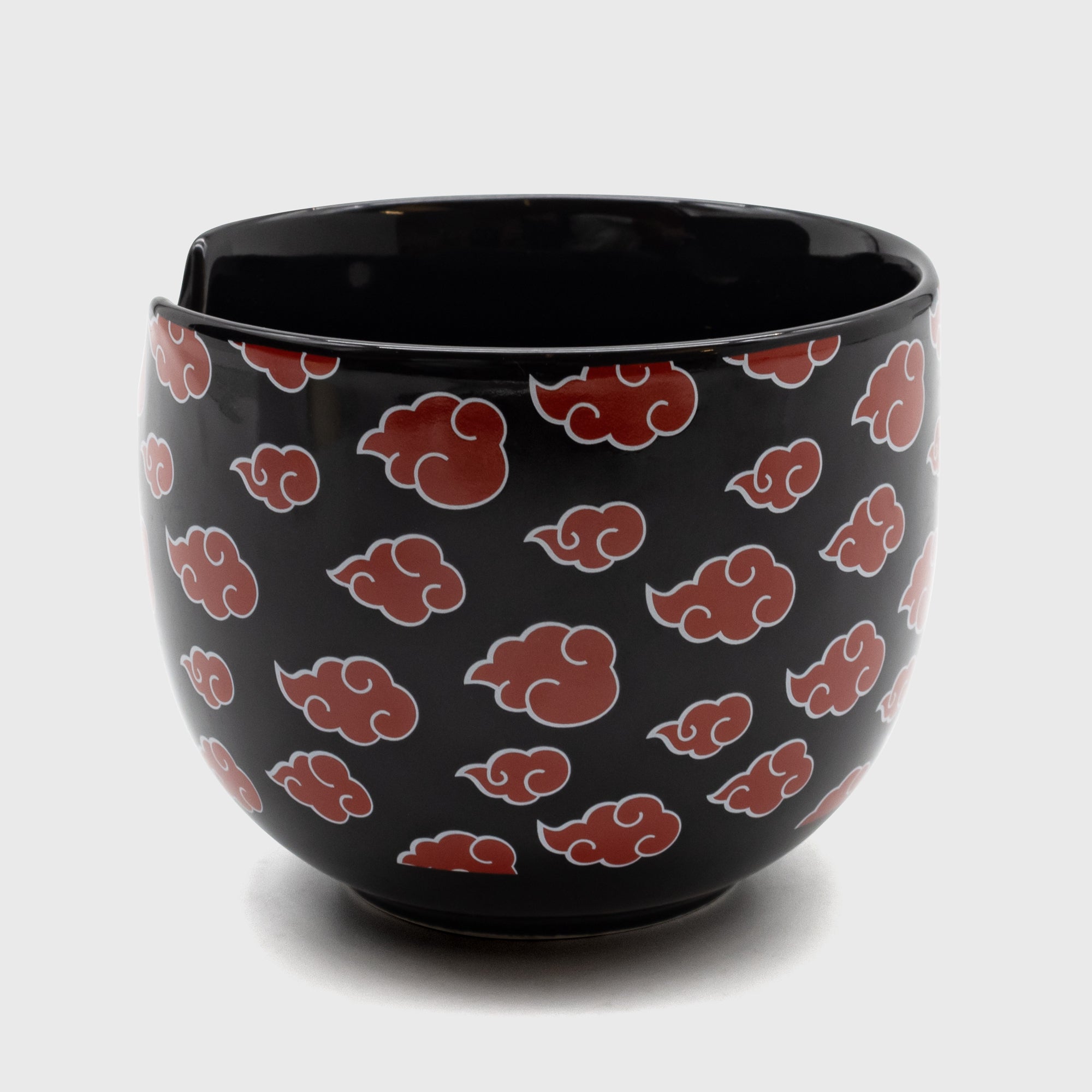 ramen bowl. akatsuki cloud pattern on bowl.