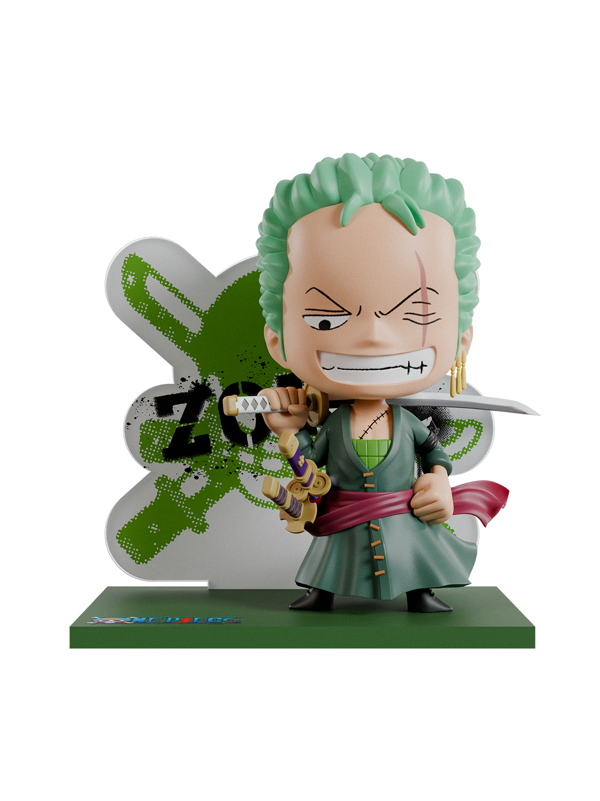 One Piece - Zoro Vinyl Figure with Acrylic BG FlyGuy+