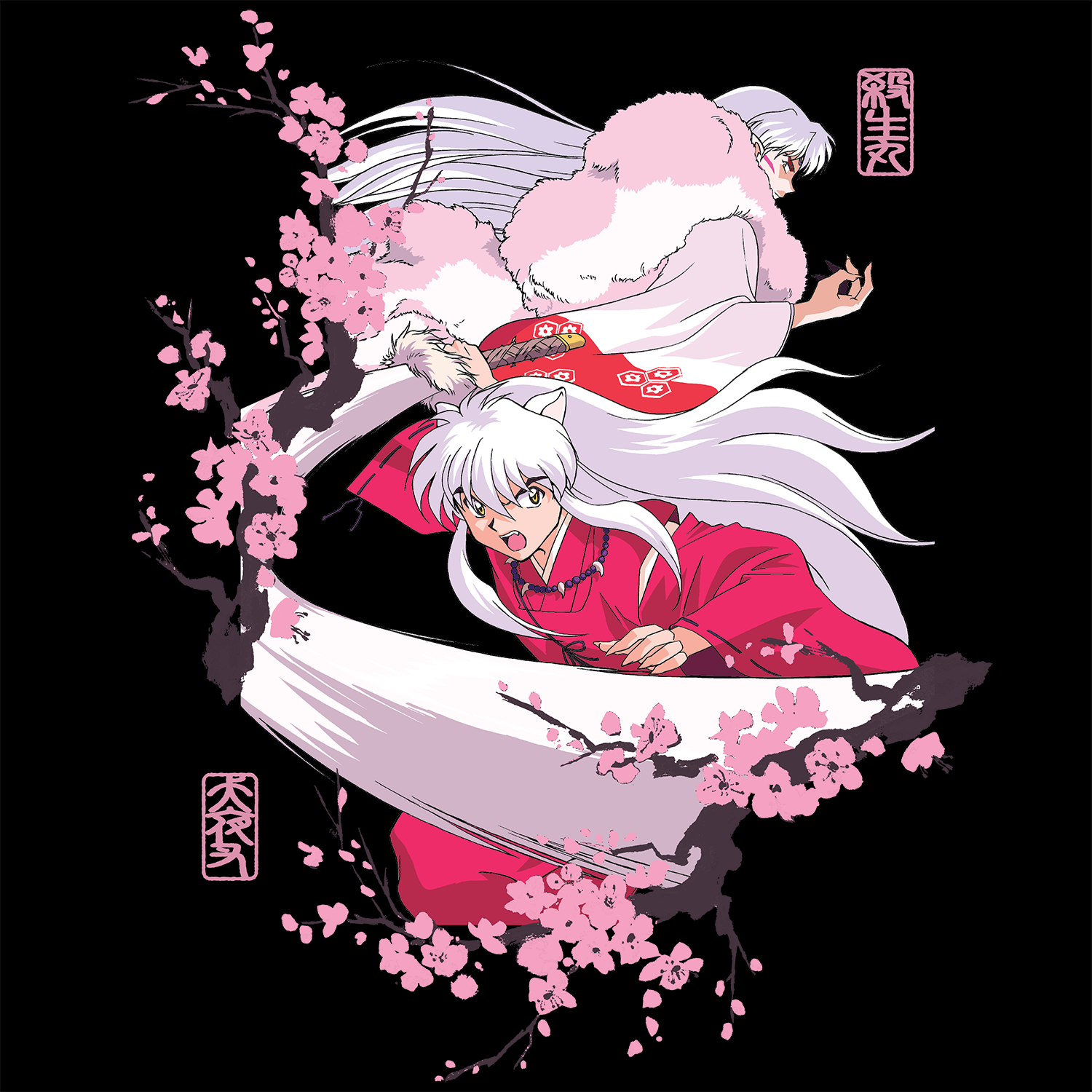 t-shirt tee shirt short sleeve inuyasha black culturefly
