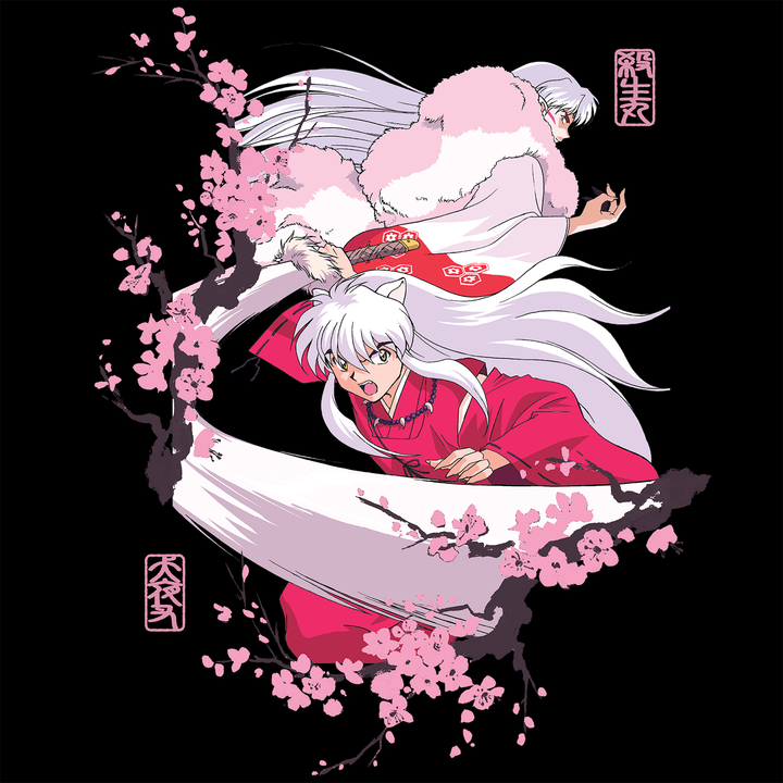 t-shirt tee shirt short sleeve inuyasha black culturefly