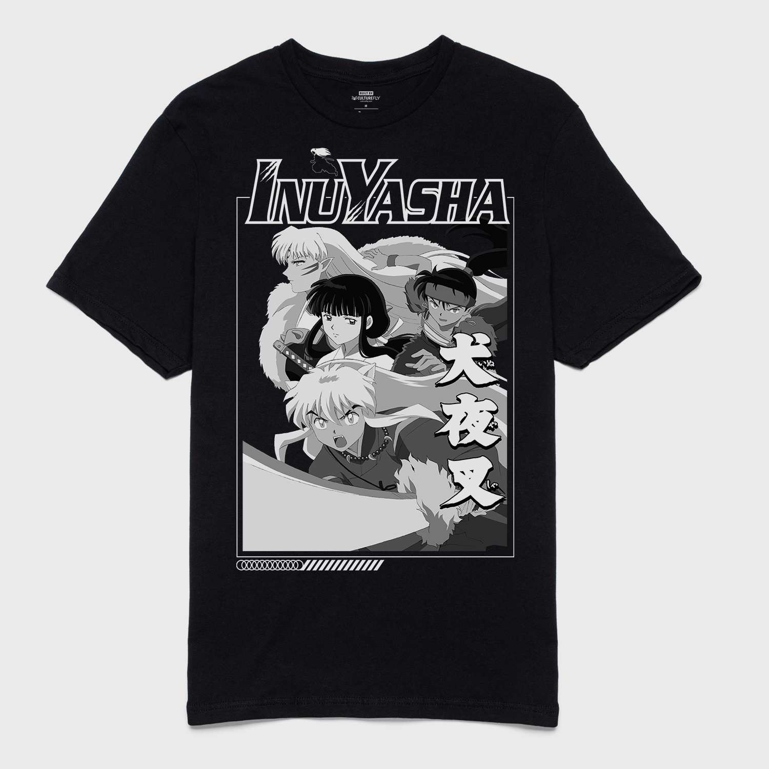 t-shirt tee shirt short sleeve inuyasha black culturefly