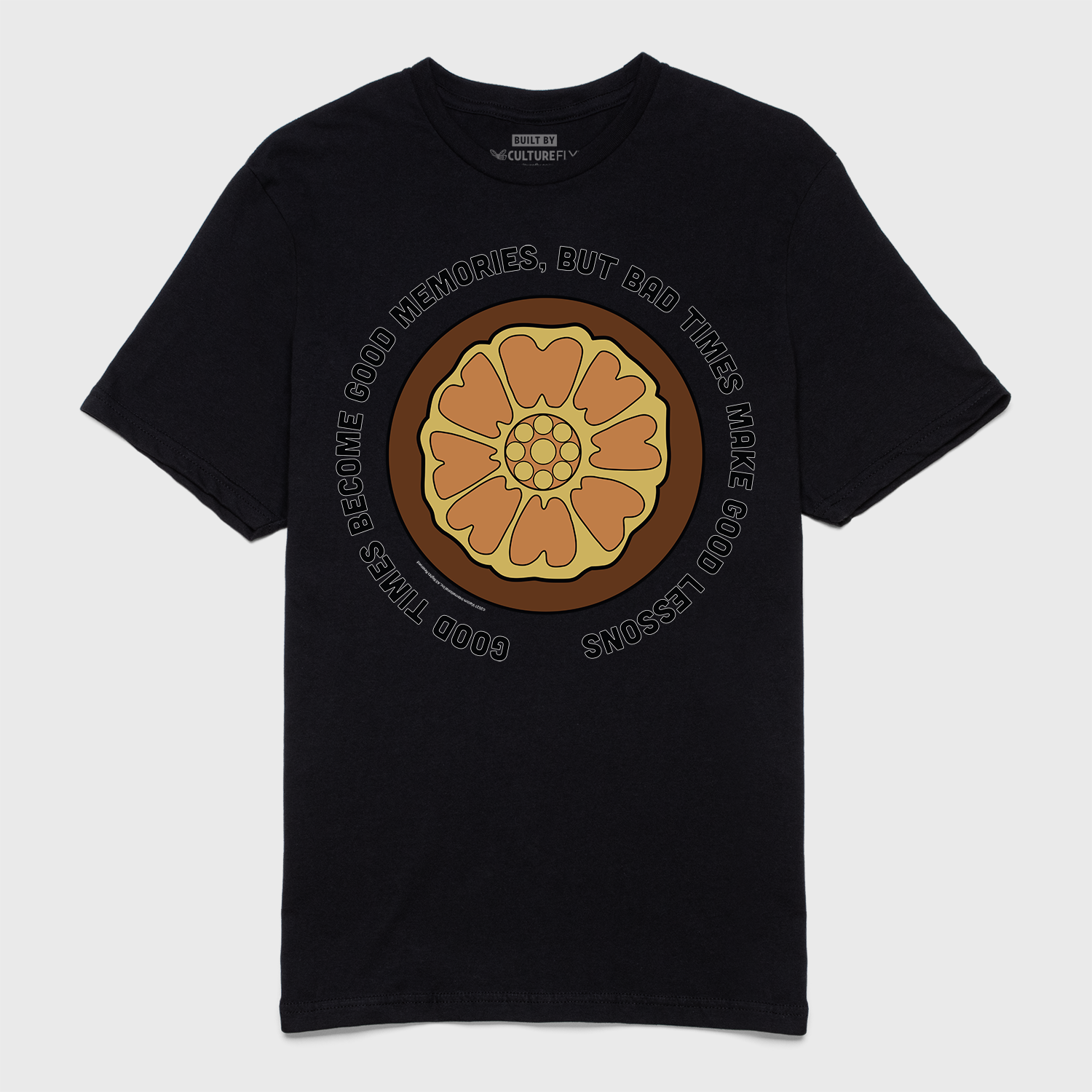 Avatar: The Last Airbender - The White Lotus White Tee, says 'good times become good memories, but bad times make good lessons