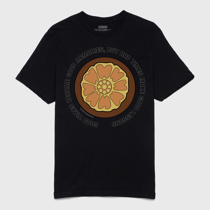 Avatar: The Last Airbender - The White Lotus White Tee, says 'good times become good memories, but bad times make good lessons