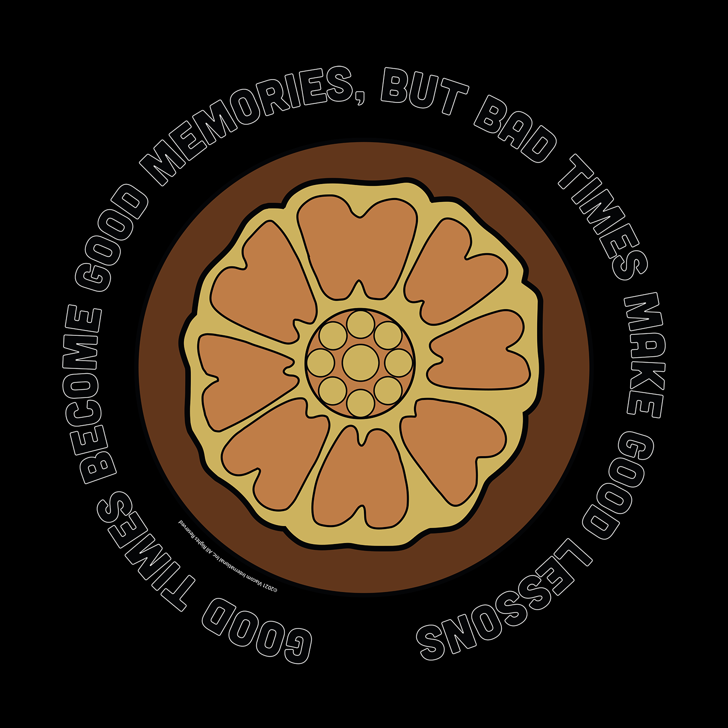 Avatar: The Last Airbender - The White Lotus White Tee, says 'good times become good memories, but bad times make good lessons