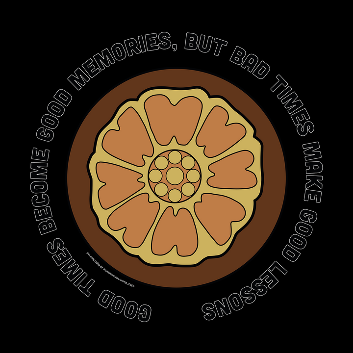 Avatar: The Last Airbender - The White Lotus White Tee, says 'good times become good memories, but bad times make good lessons