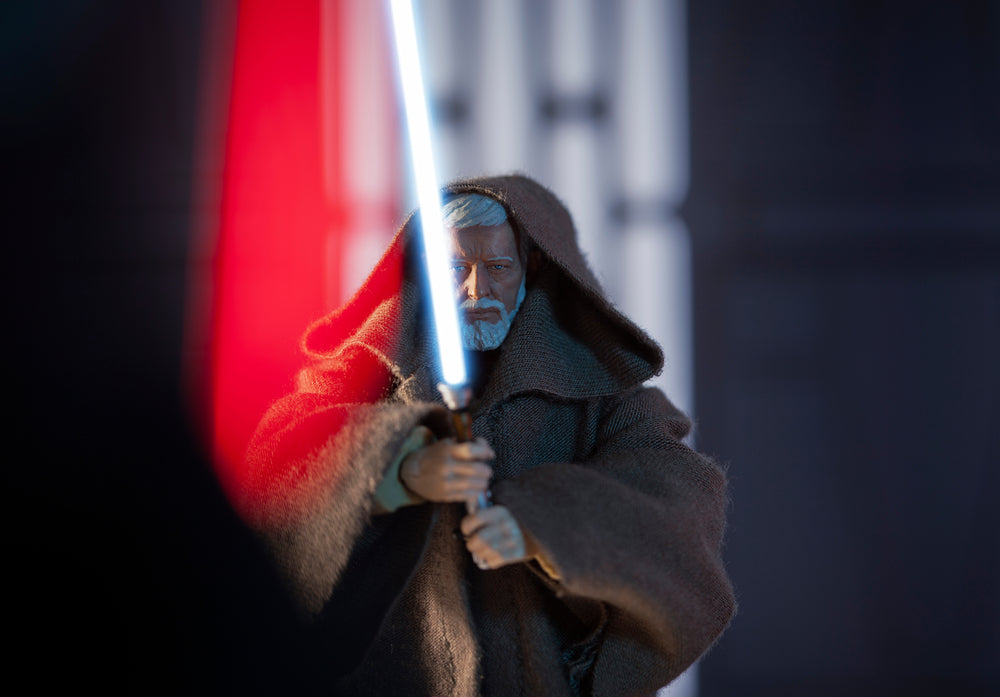 old warrior holding a sword 