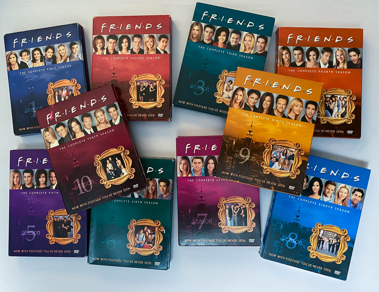 banner with the CD collection of all friends season 