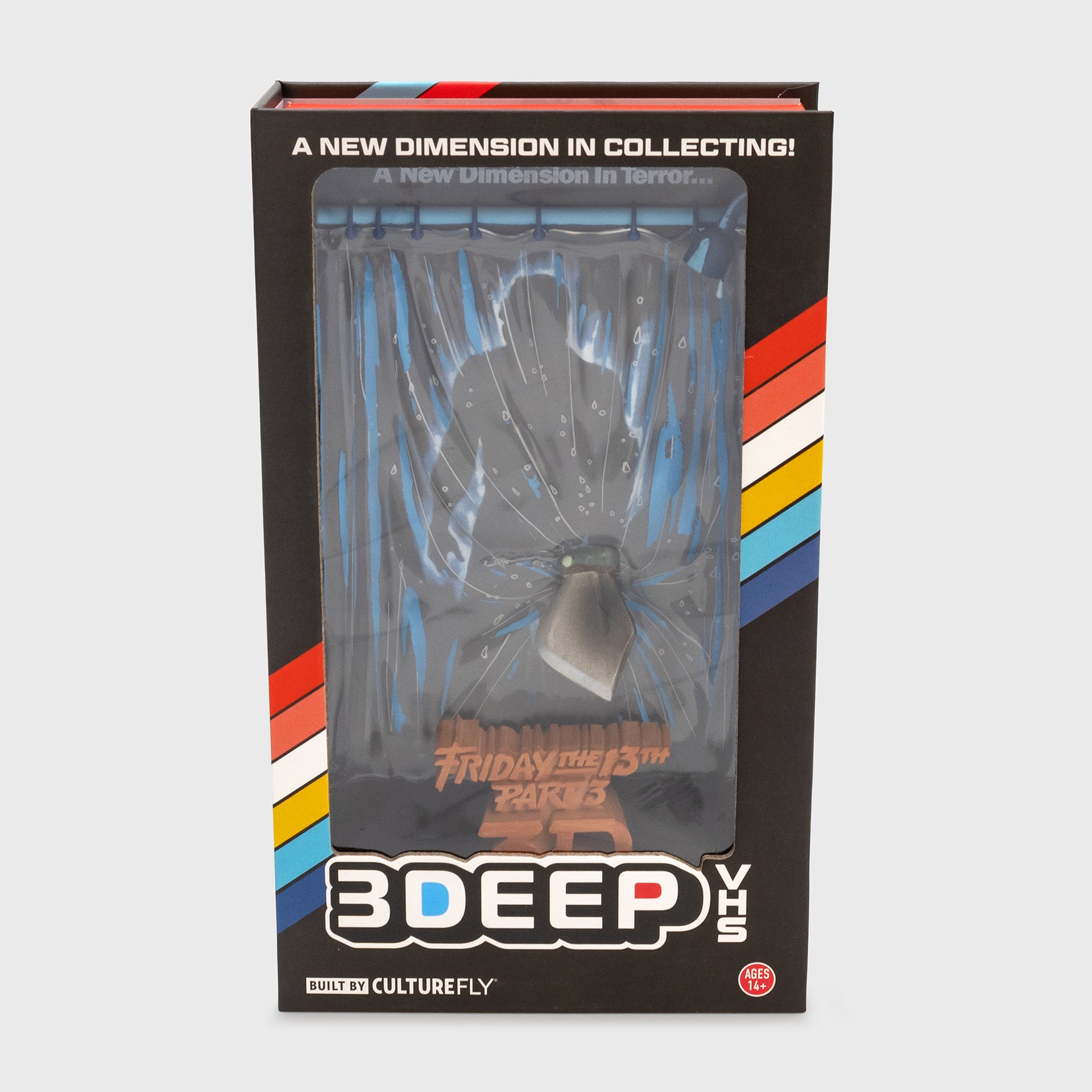 3deep packaging. text: a new dimension in collecting! 3deep vhs built by culturefly ages 14+