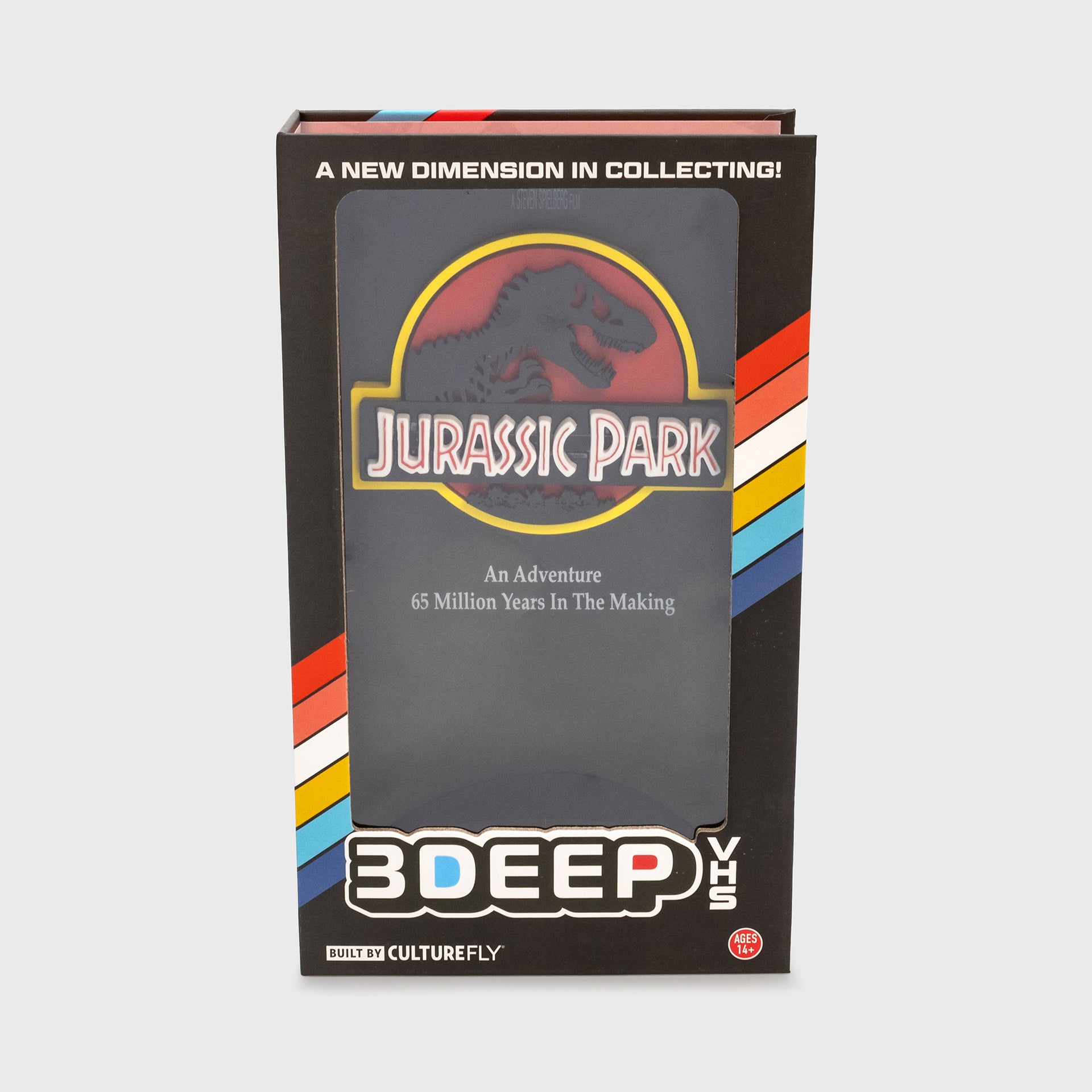 3deep packaging. text: a new dimension in collecting! 3deep vhs built by culturefly ages 14+