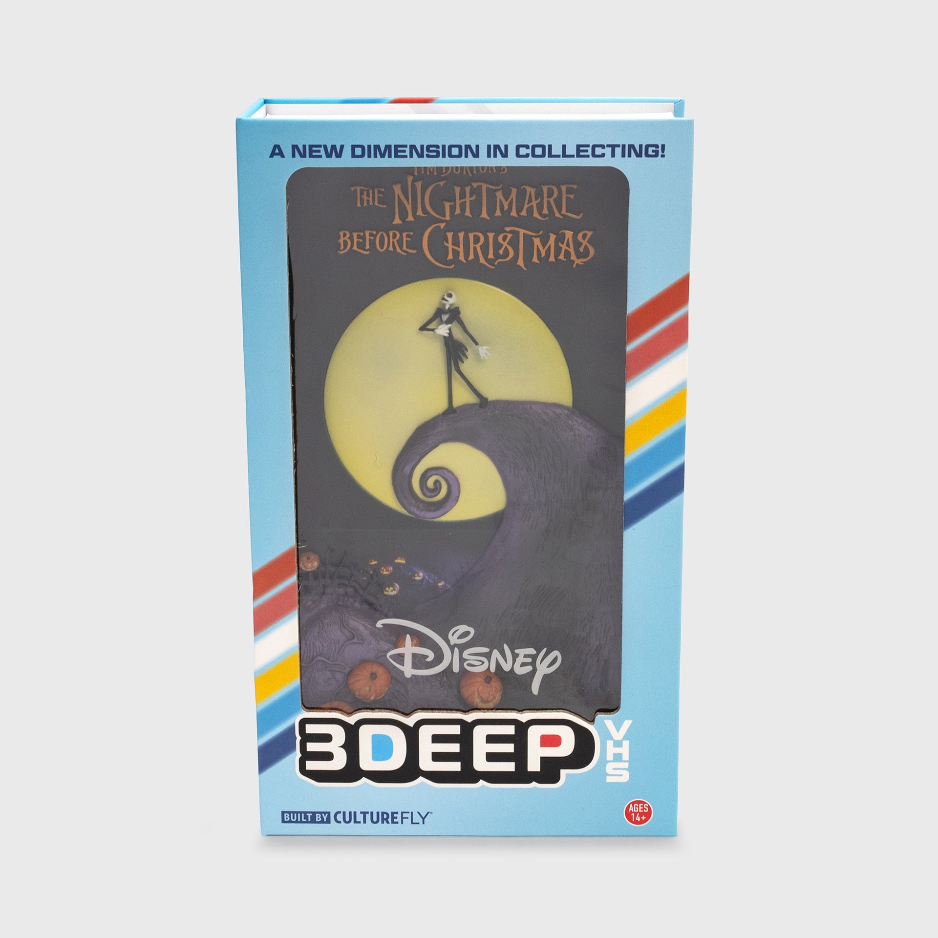 3deep packaging. Text: a new dimension in collecting! disney 3deep vhs built by culturefly ages 14+