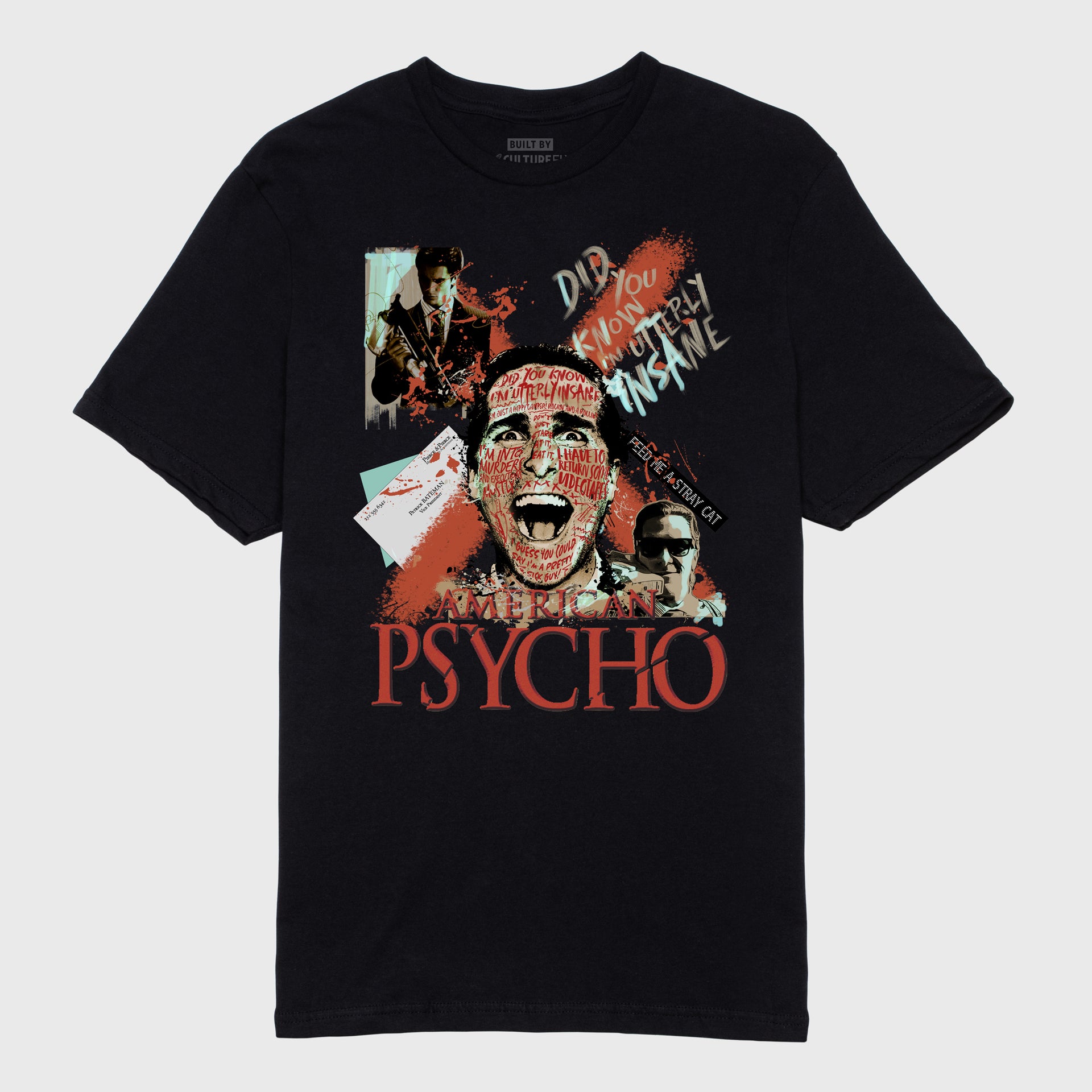 american psycho batmane black tee