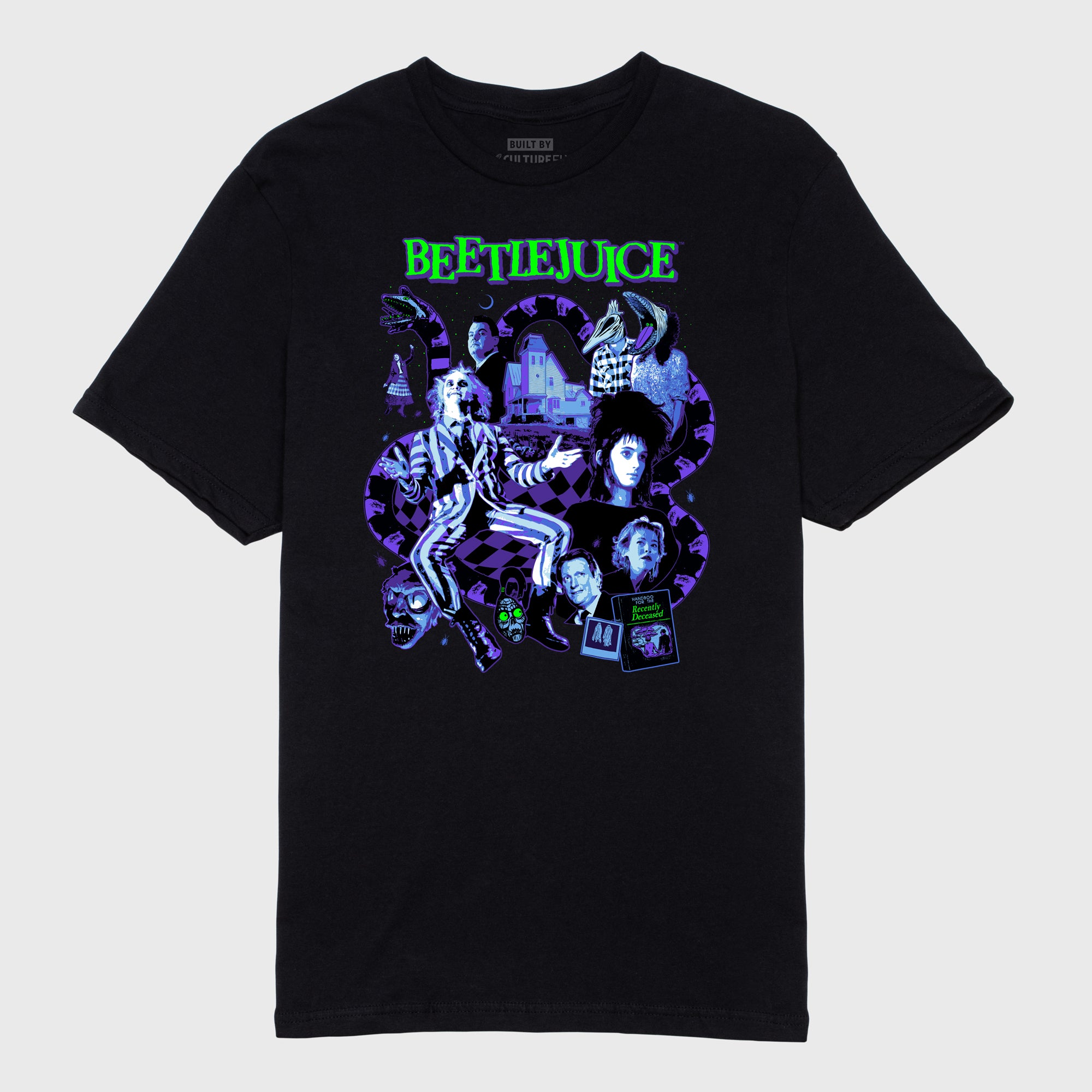 beetlejuice blue characters t-shirt