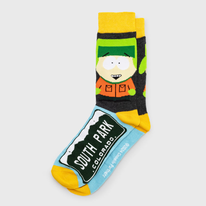 kyle crew socks. south park colorado license plate on bottom. 