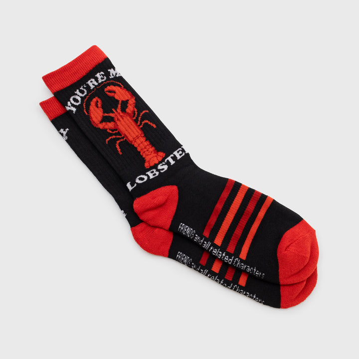 crew socks. image: lobsters. text: you're my lobster.