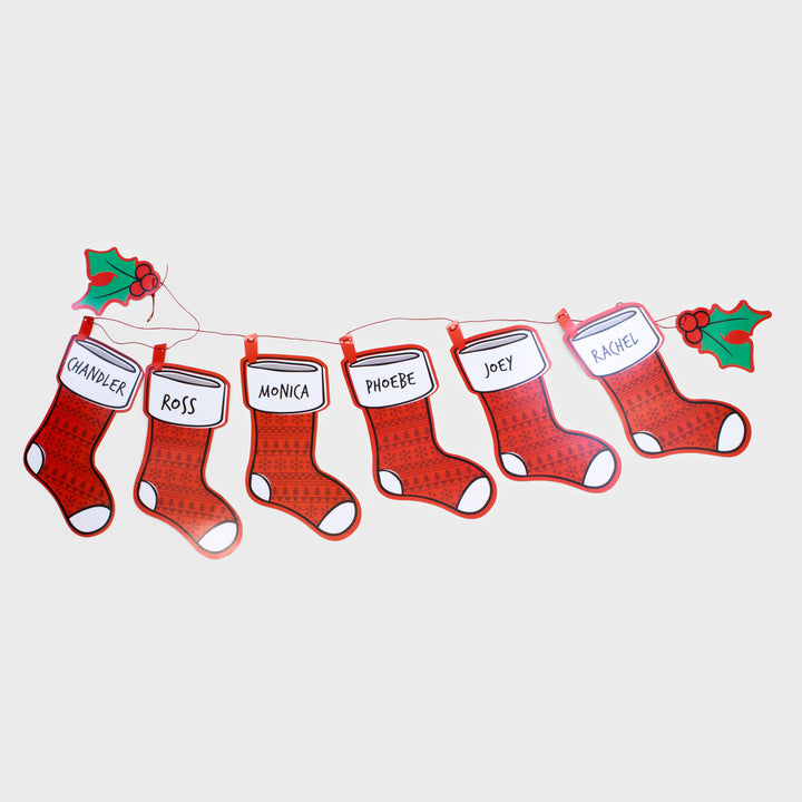 garland with each of the friends' names