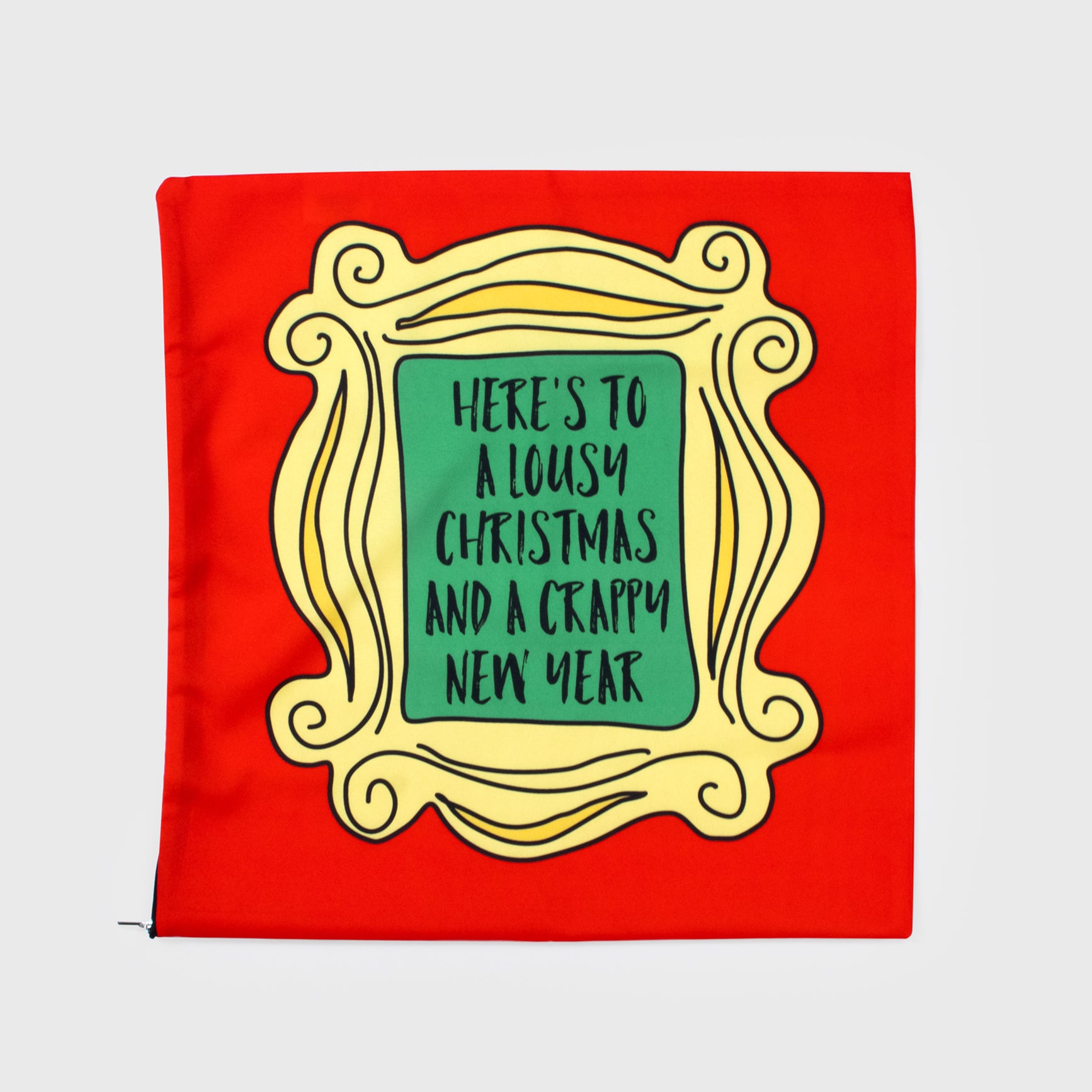 pillow case. here's to a lousy christmas and crappy new year