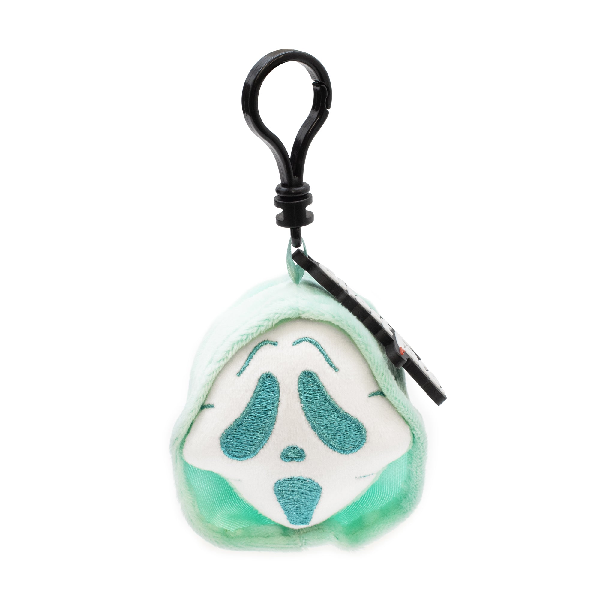 Plush keychain with a character design on a white background