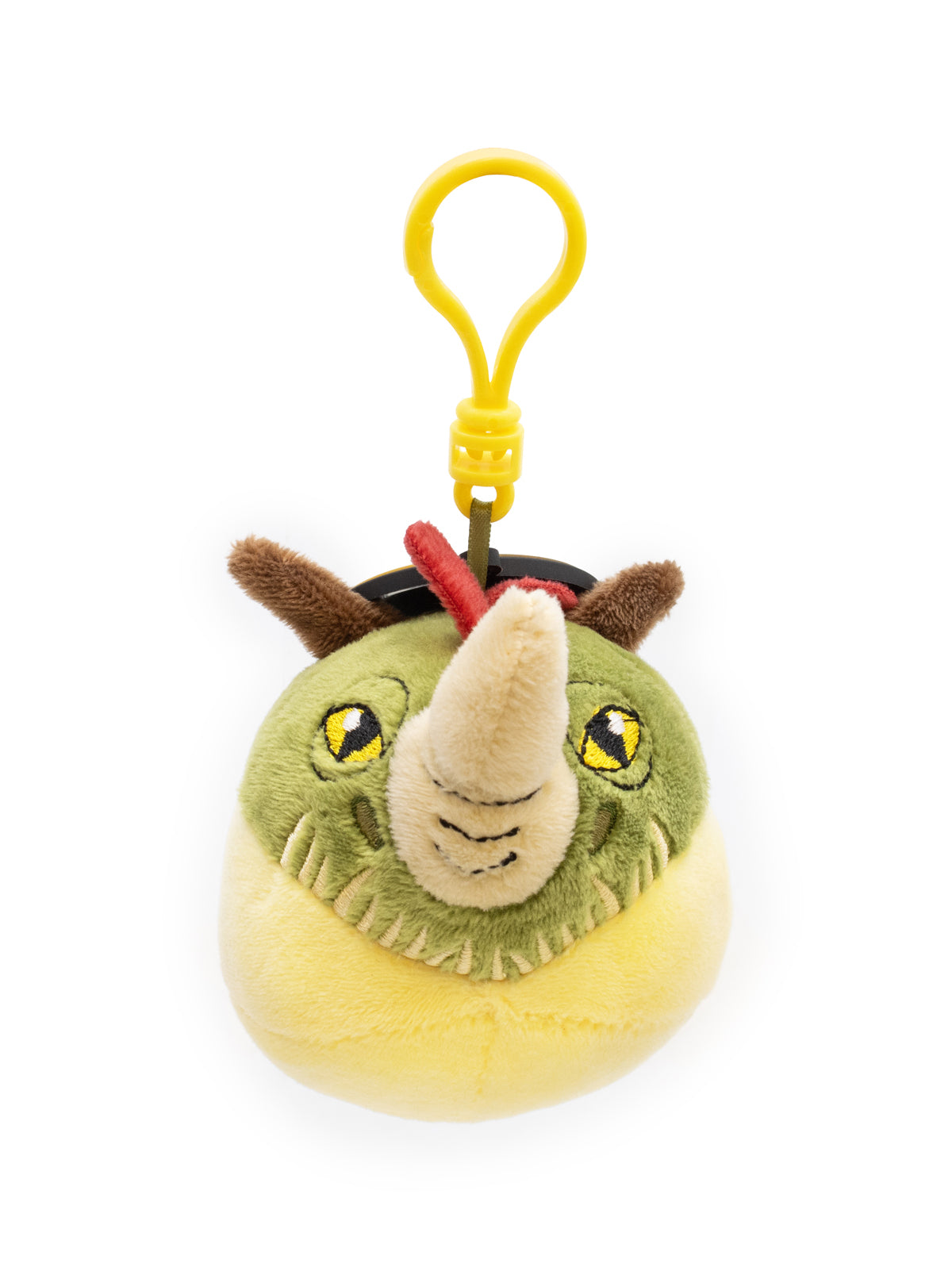 Plush keychain with a dragon design on a white background