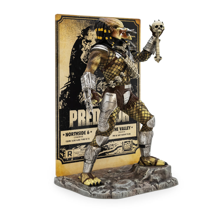 Predator figurine with a detailed design against a white background