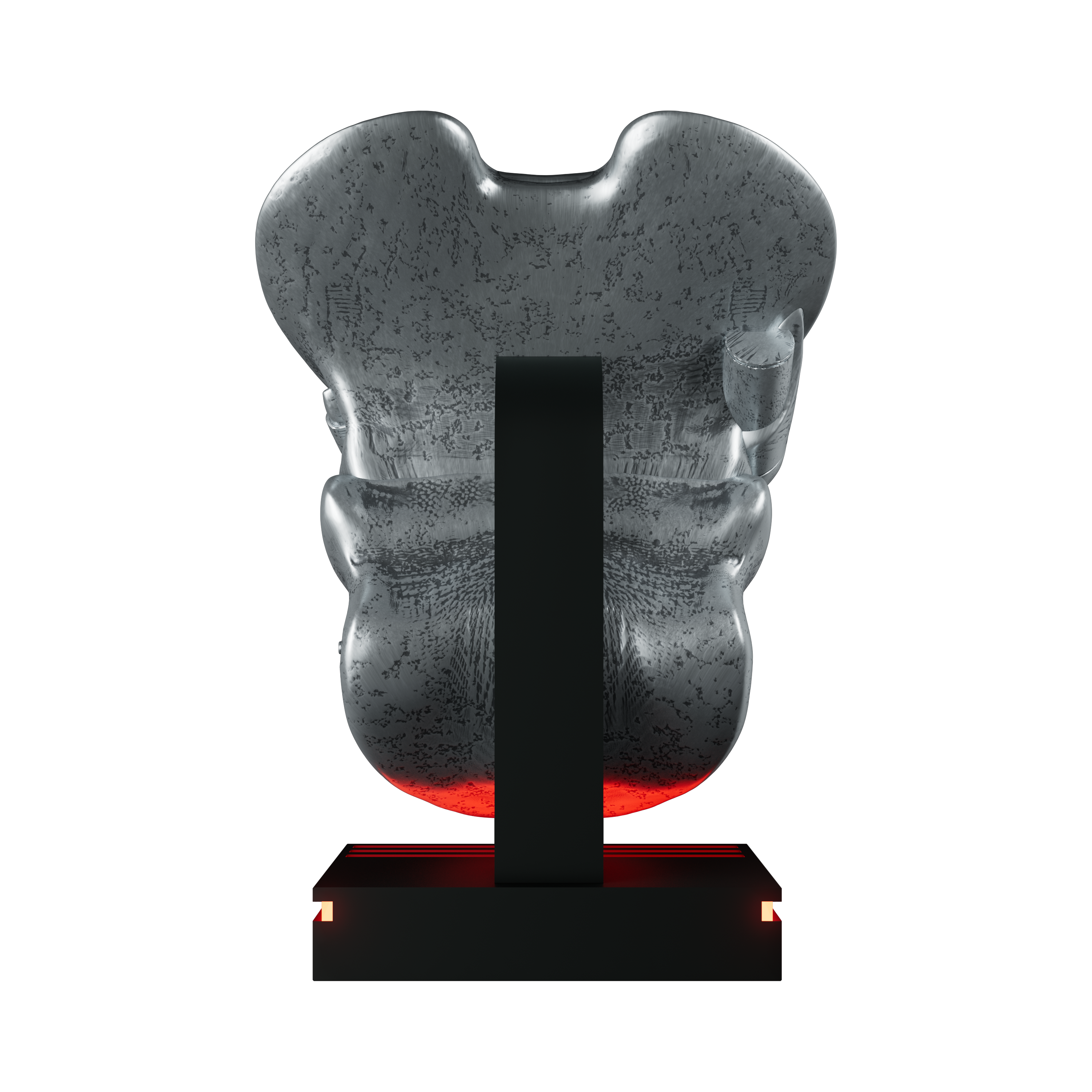 Decorative object with a unique design on a white background