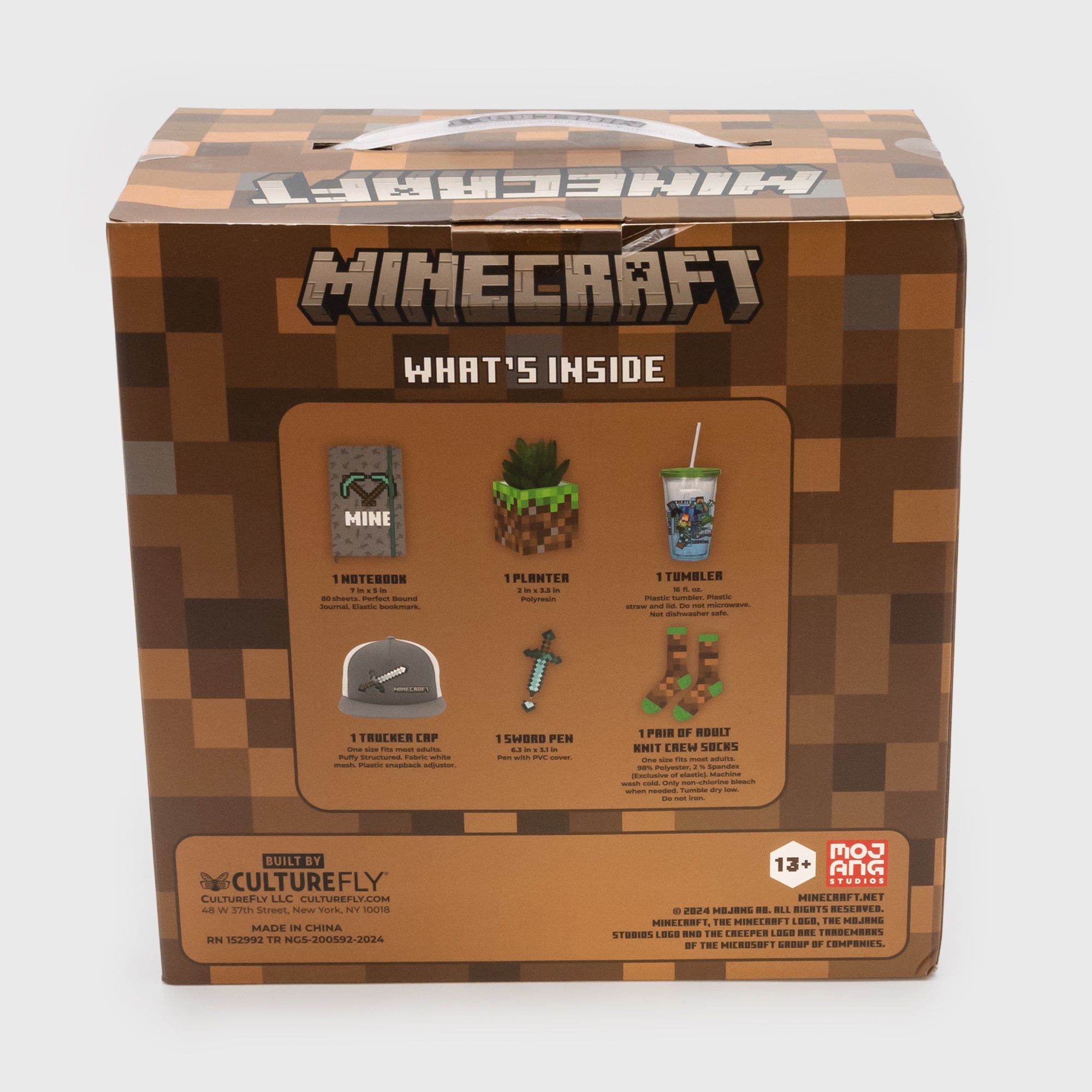 back of box packaging. shows all items inside.