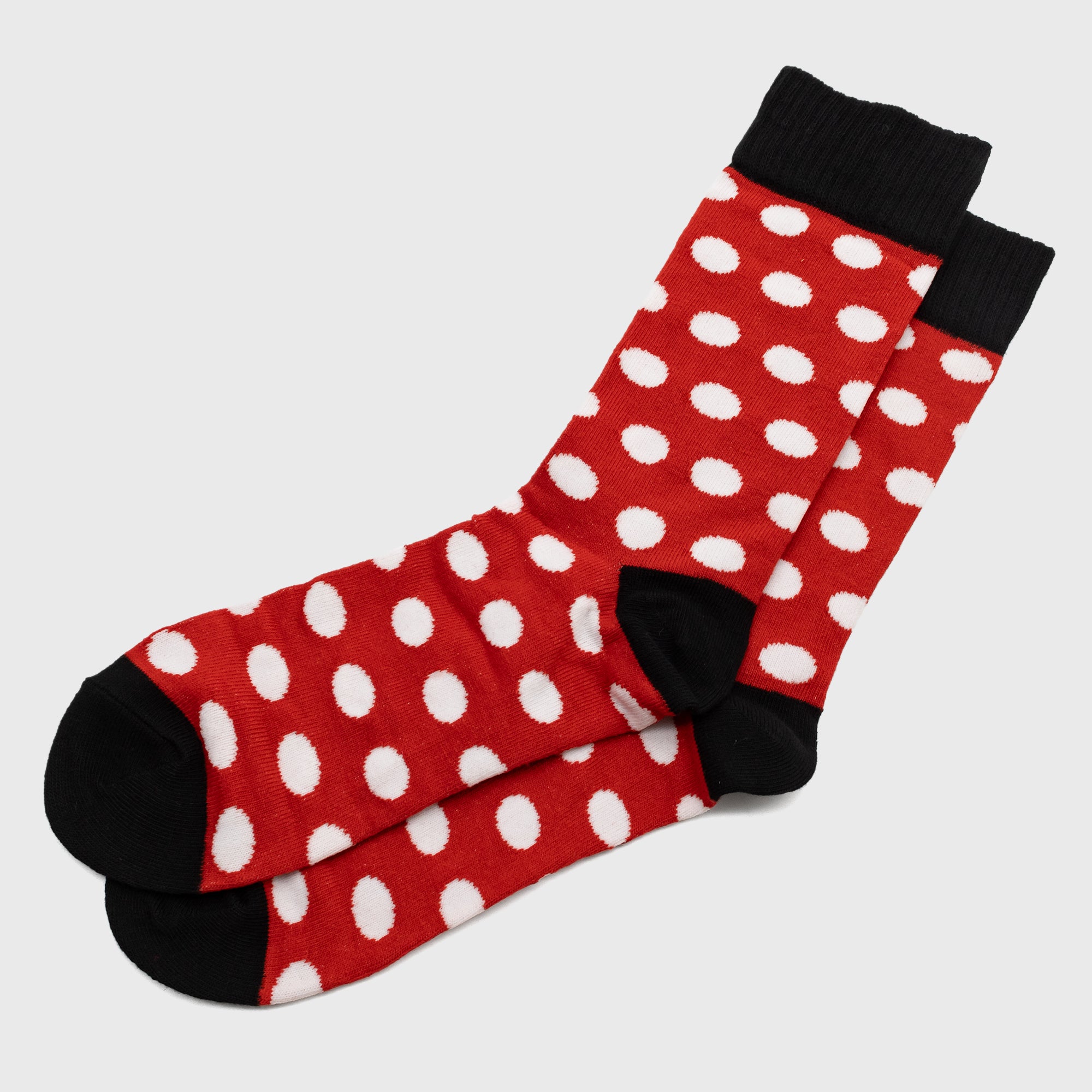 minnie mouse crew socks. polka dot pattern
