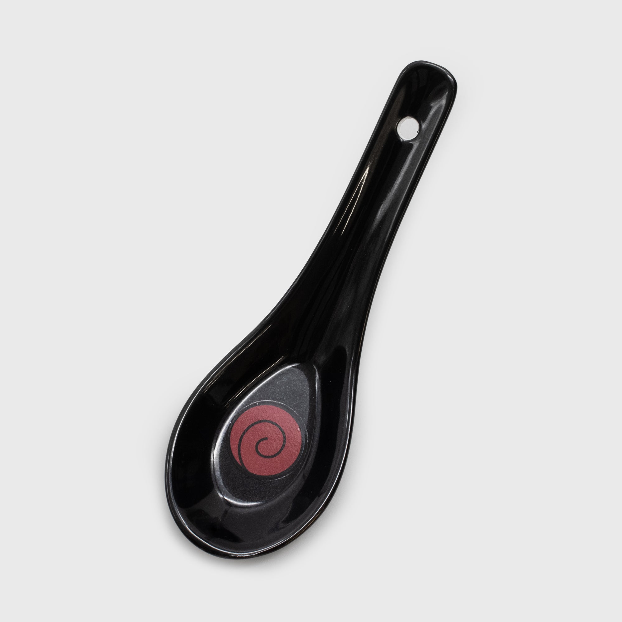 ramen spoon. spiral symbol in bottom.
