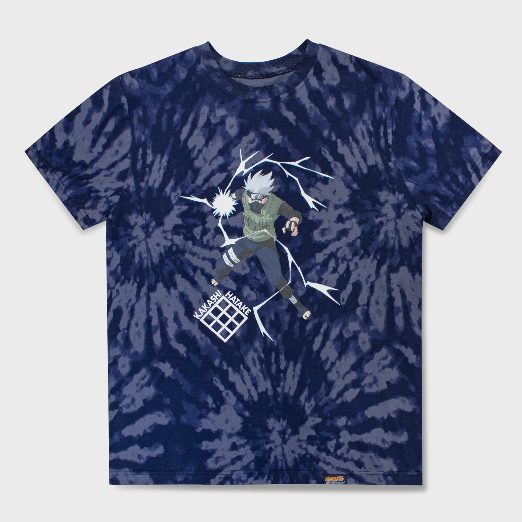 kakashi with lightning ball. text: kakashi hatake