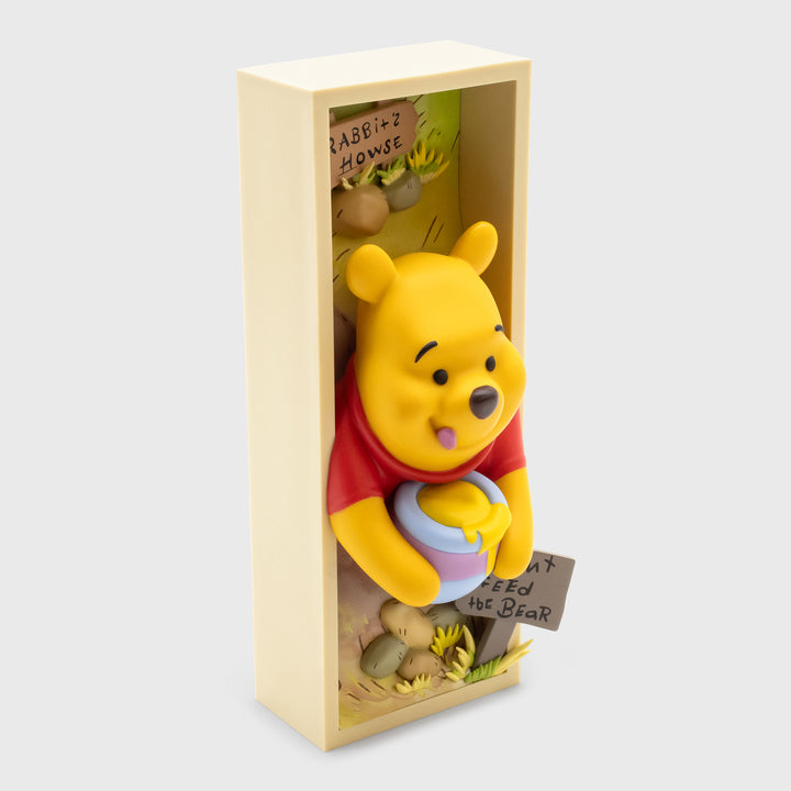 winnie the pooh disney nooks. pooh with honey pot stuck. signs say: rabbit's howse don't feed the bear