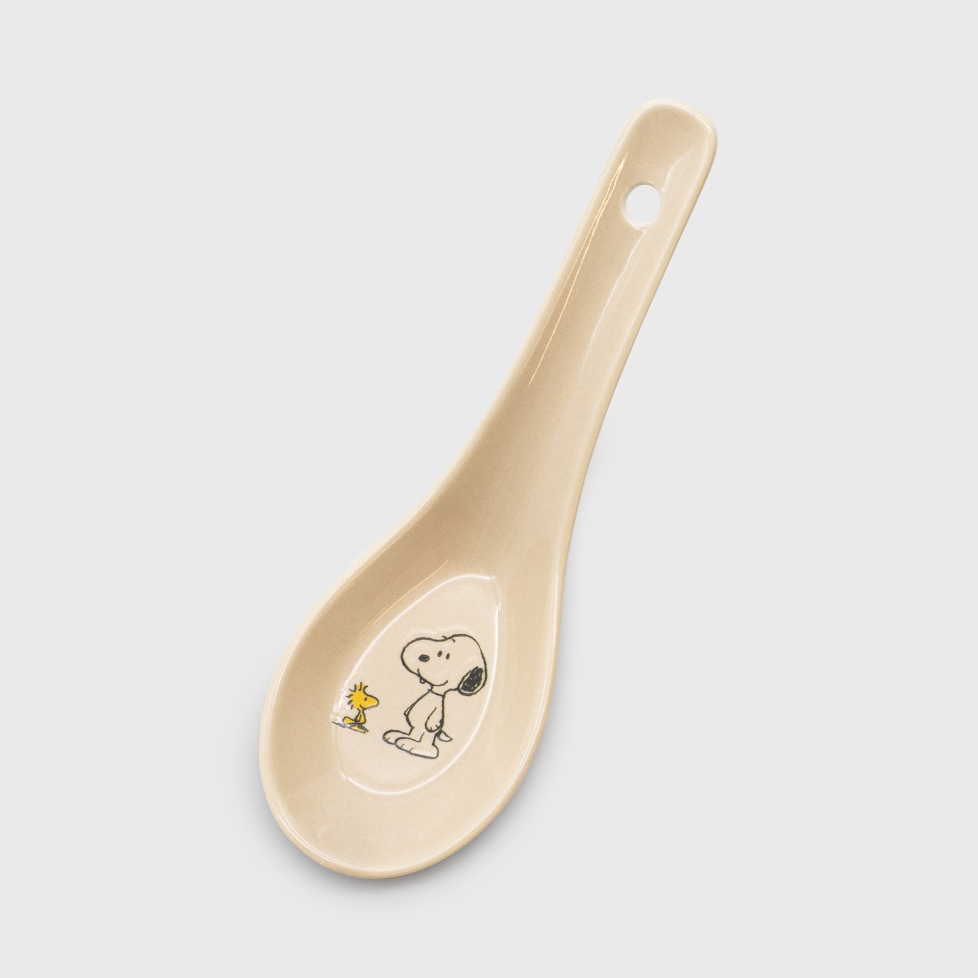 ramen spoon. snoopy and woodstock on bottom