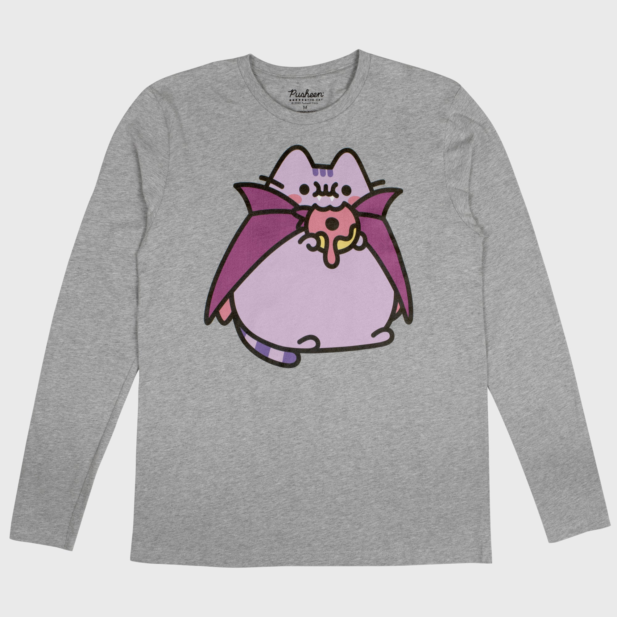 pusheen vampurr donut long sleeve tee