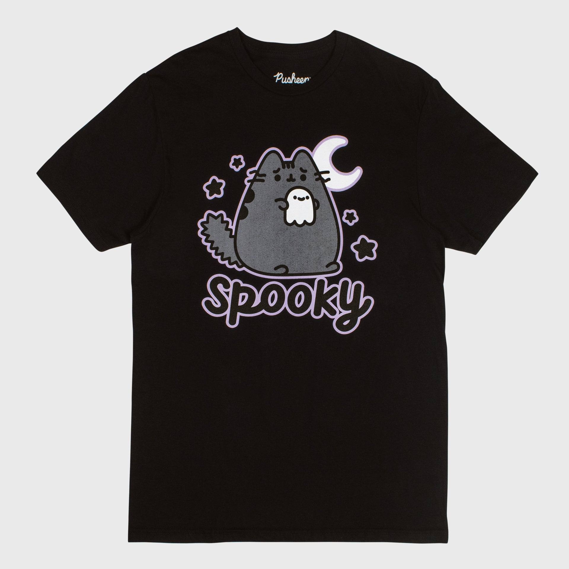 pusheen spooky black tee
