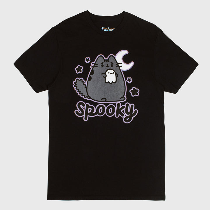 pusheen spooky black tee