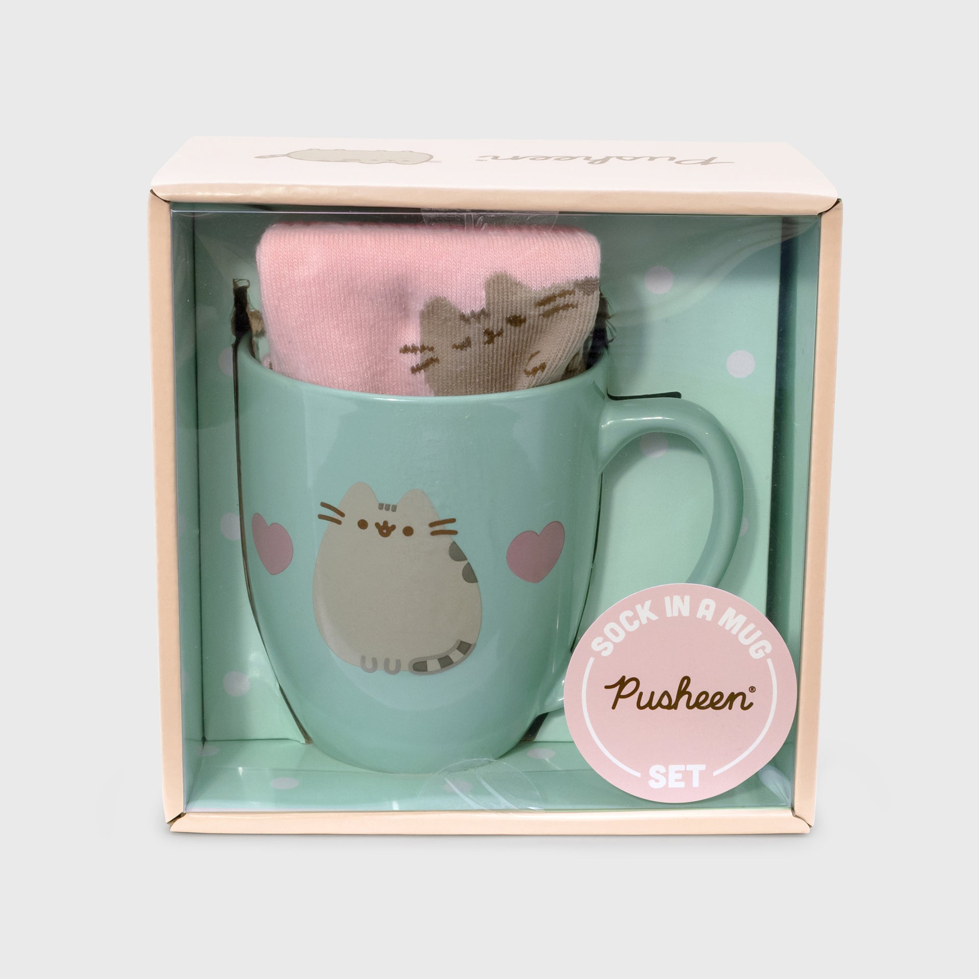 sock in a mug pusheen set packaging