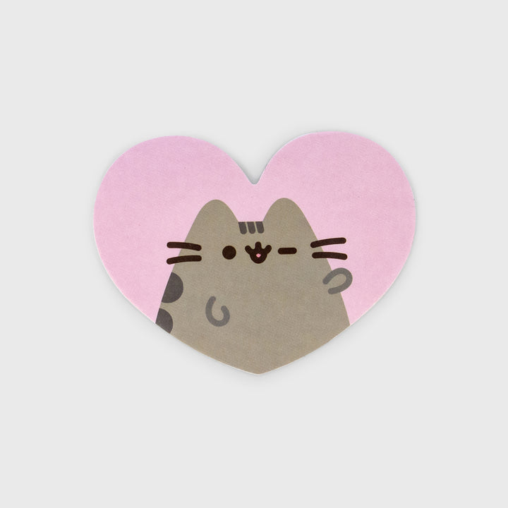 pusheen sticker. pusheen waving and winking.
