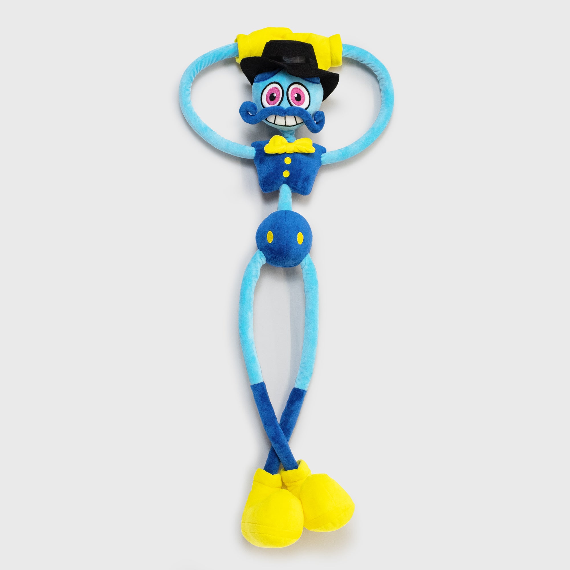 daddy longlegs plush poppy playtime front view arms bent behind head. legs bent cross.