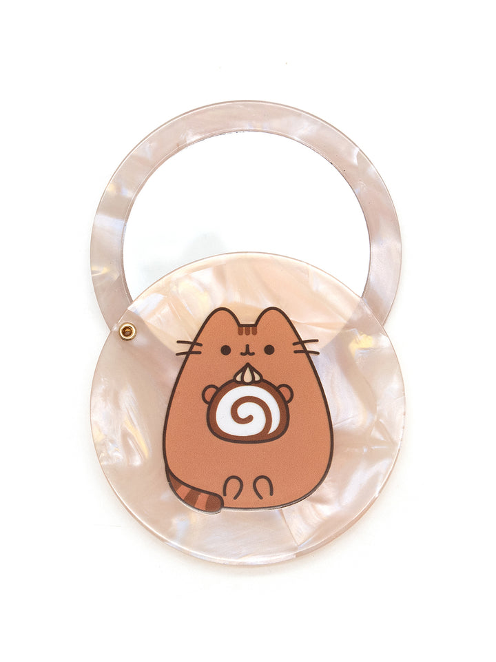 Mirror with a cute animal design on a white background
