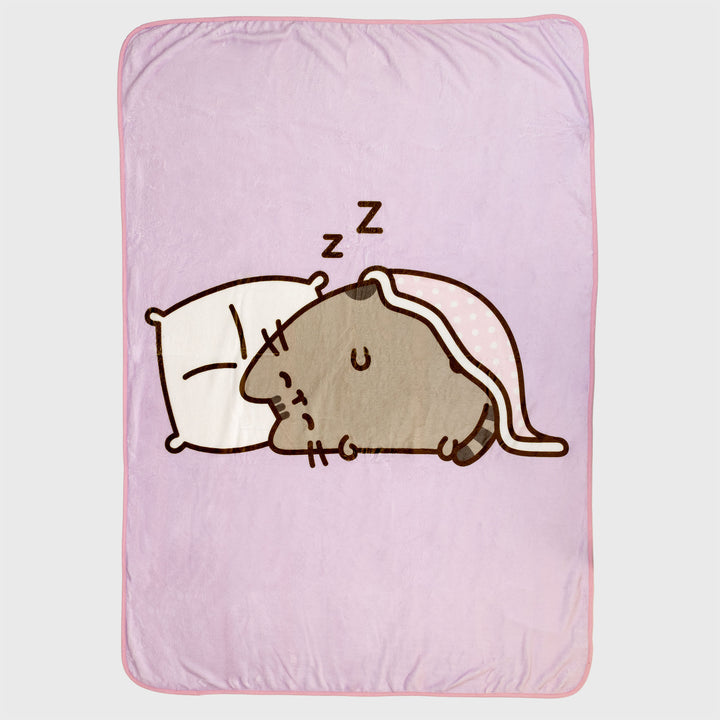 Pusheen Purple Sleeping Throw Blanket