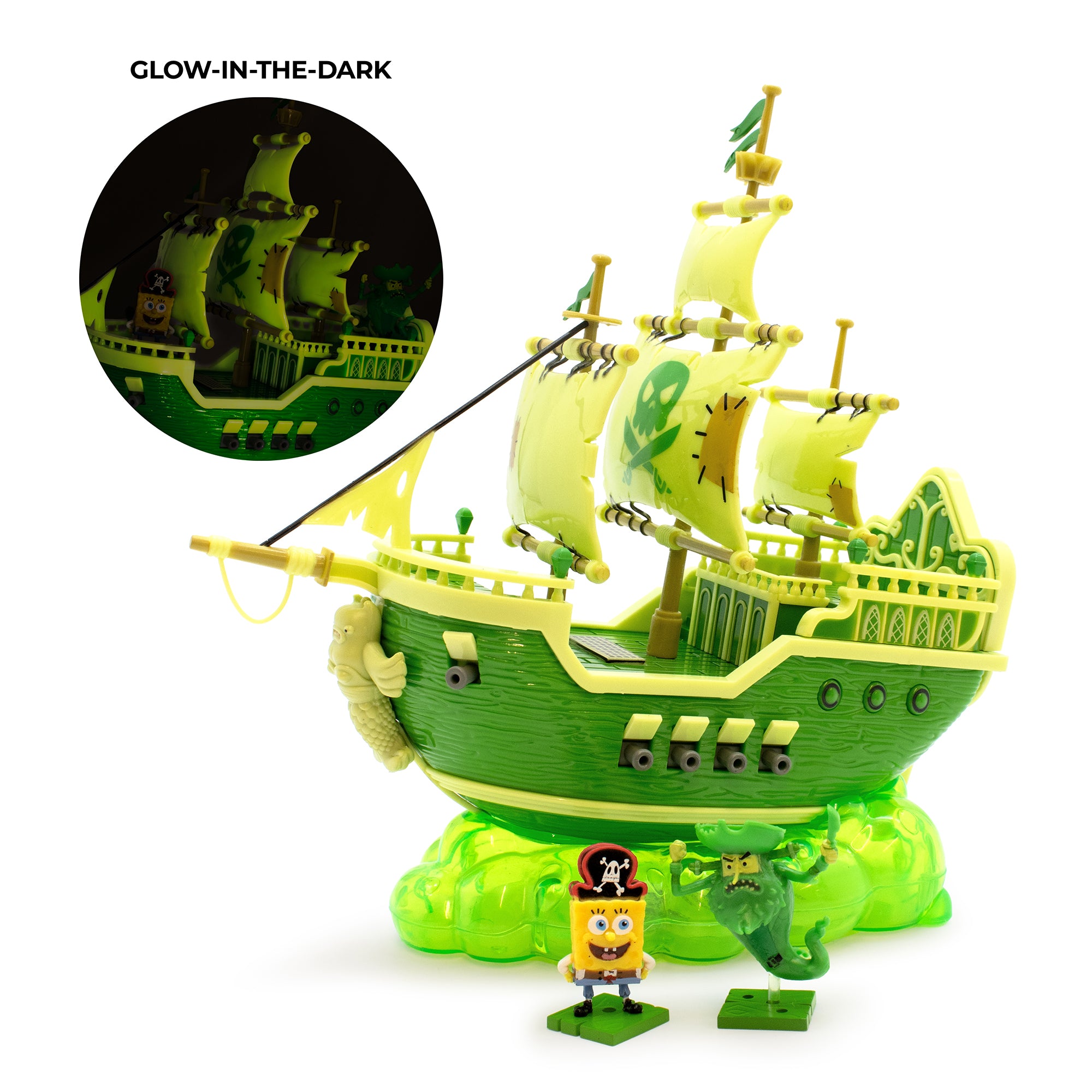 ship showing it glows in the dark