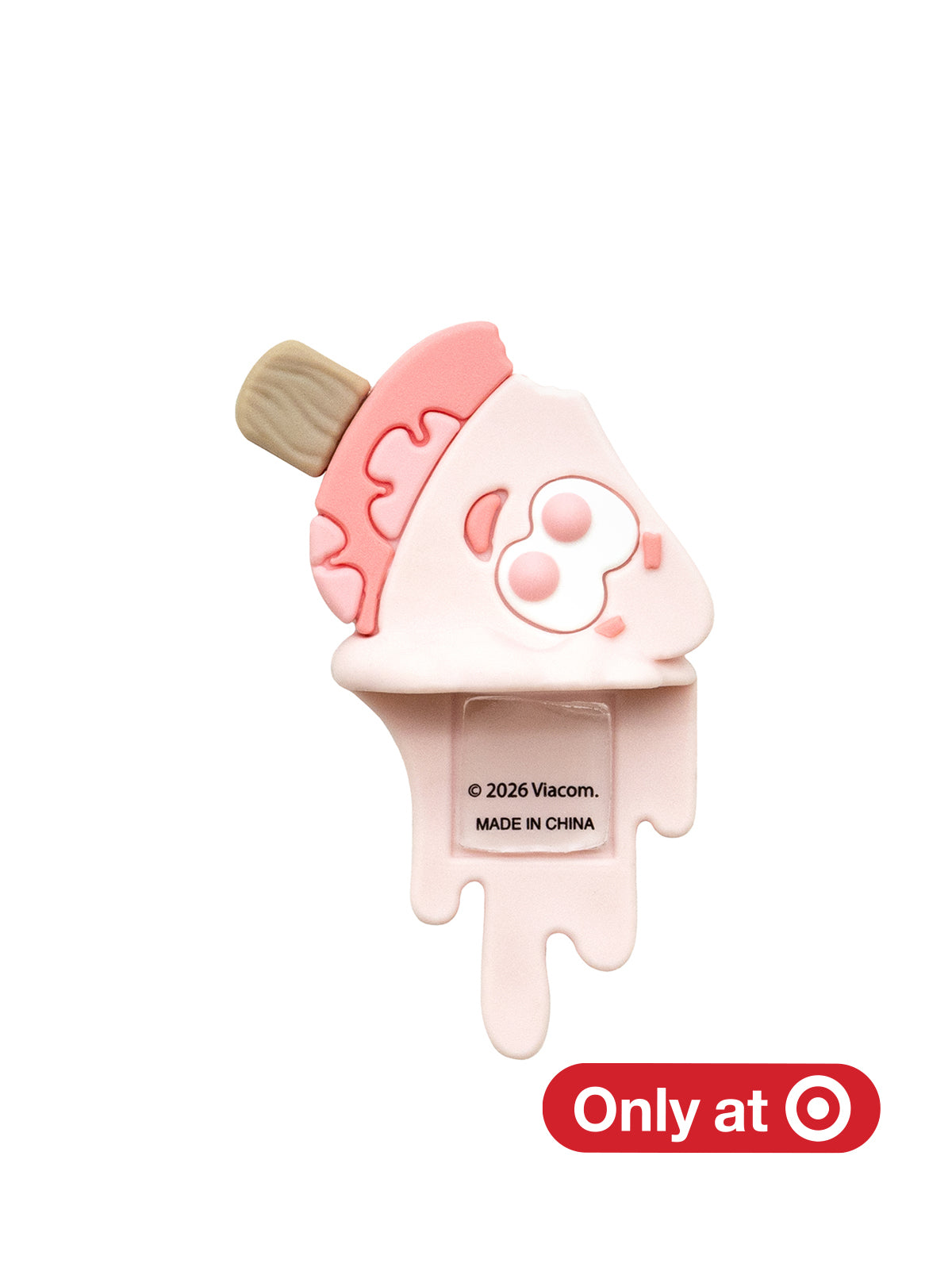A Target-exclusive pink ice cream cone-shaped product, featuring a light pink body, a beige stick