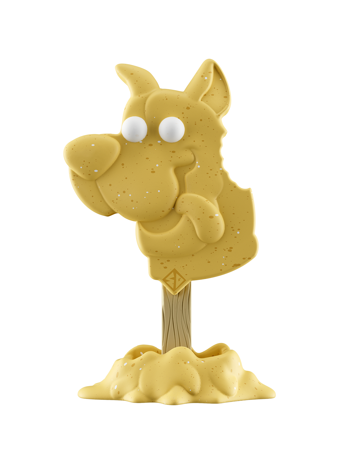 Scooby snack figure on a base on a white background