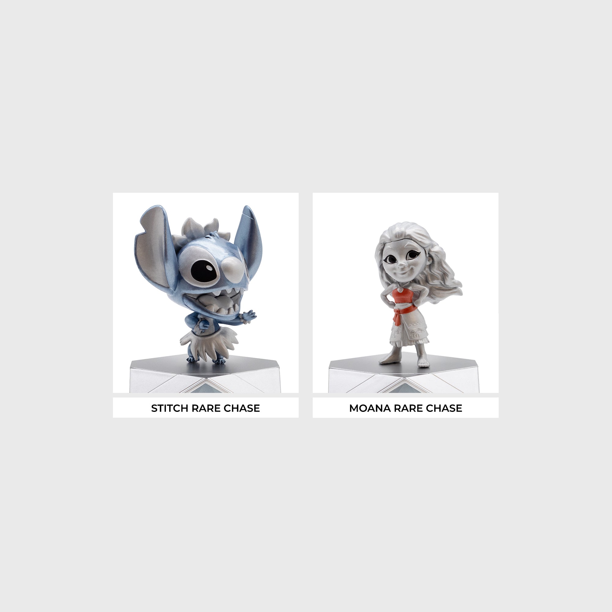 set of rare chases. text: stitch rare chase, moana rare chase