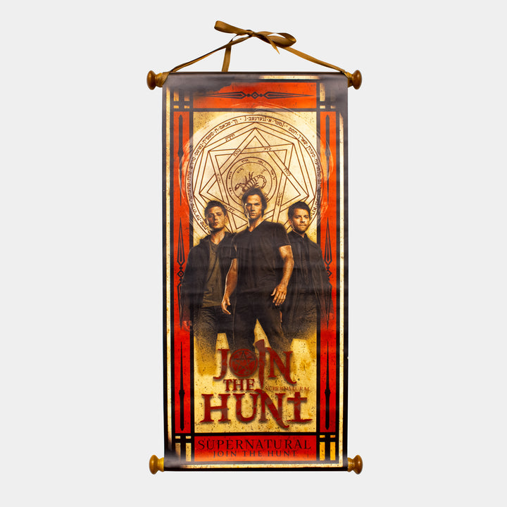 hanging scroll. join the hunt supernatural. dean sam castiel