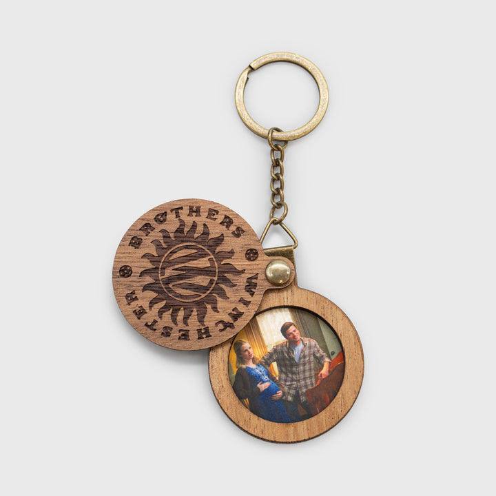 winchester parents family photo keychain