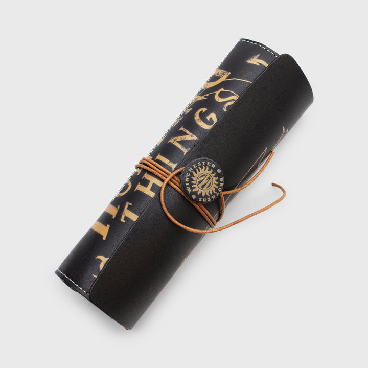 rolled up pen case