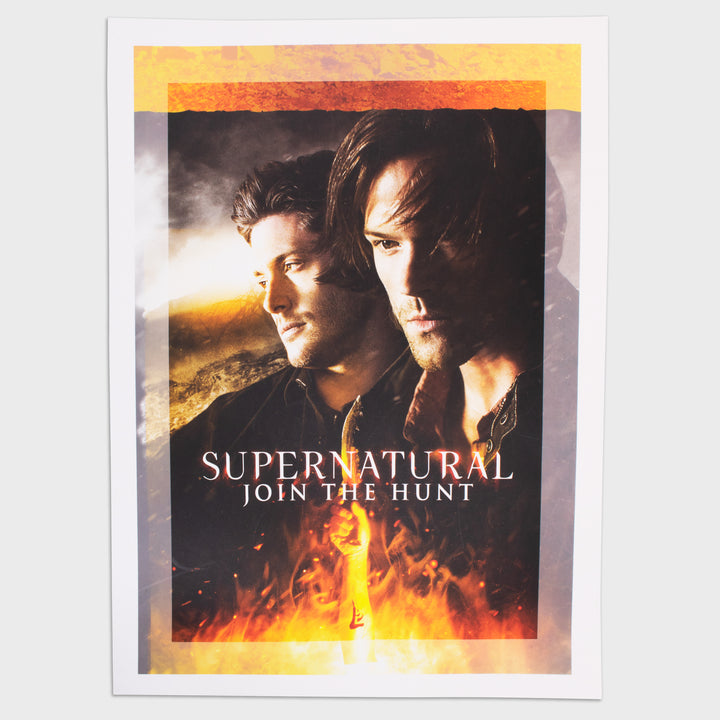 supernatural box art print supernatural join the hunt dean and sam 