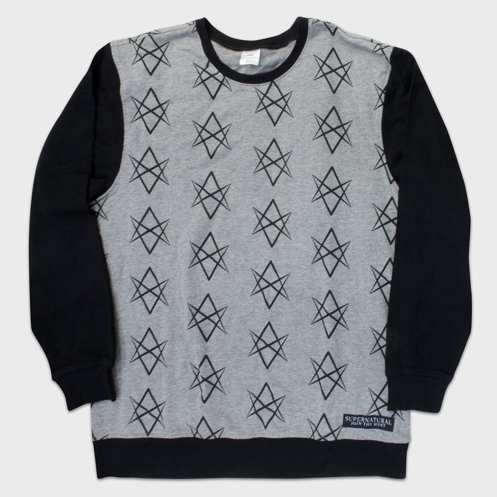 supernatural box long sleeve with demonic star pattern