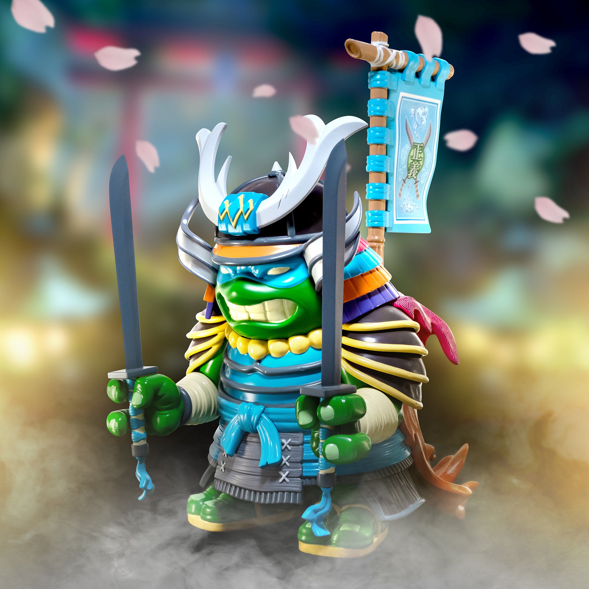 leonardo tolleson tmnt collectible figure facing left.