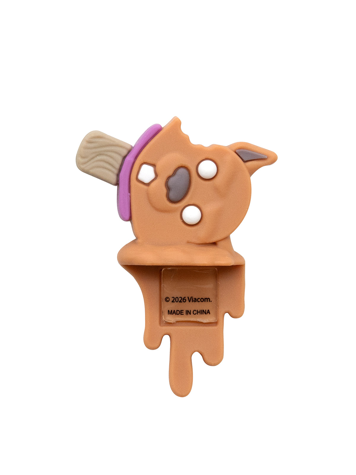 A rat shaped silicone figure in a light brown/tan color, designed to look like a melted popsicle shown on a plain white background.