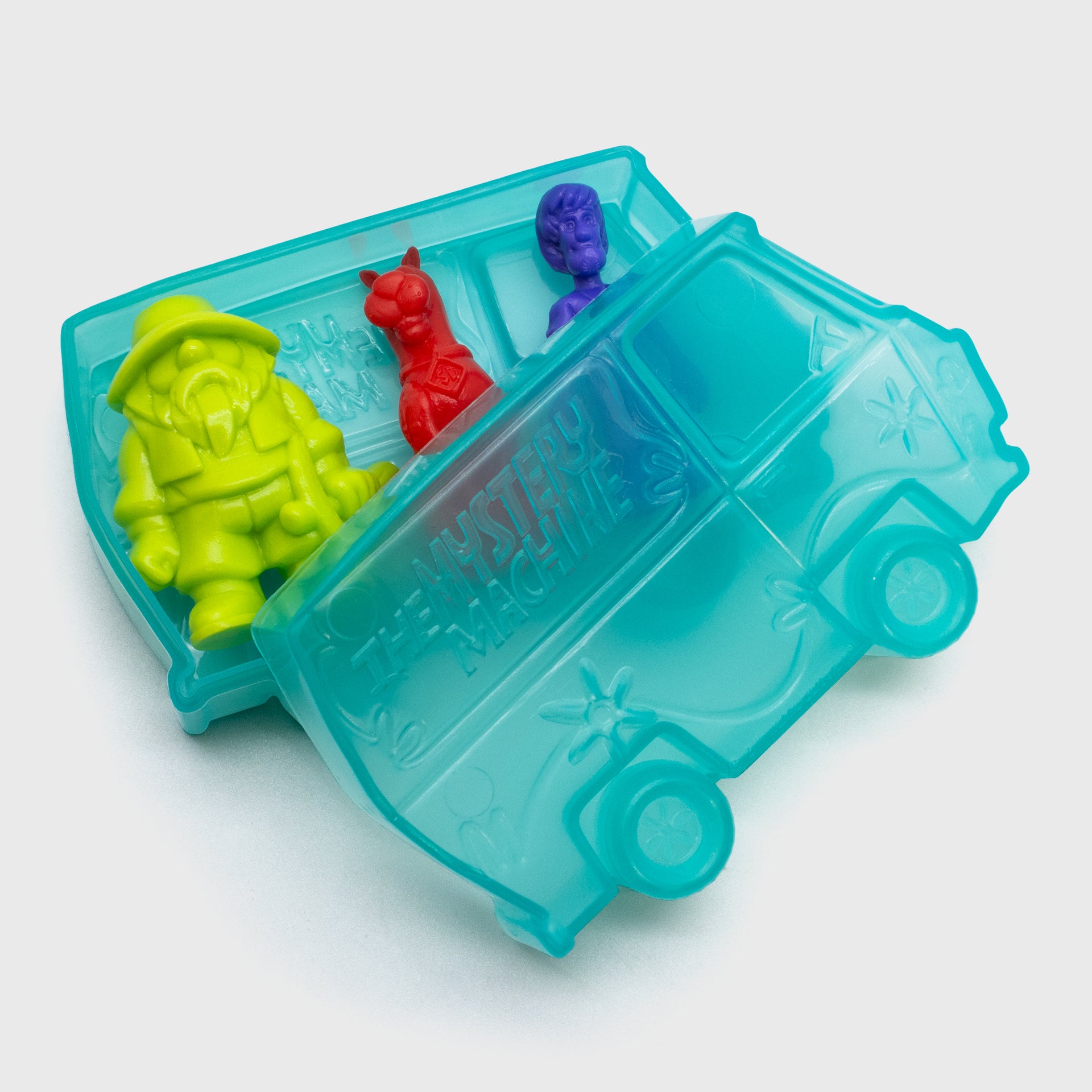 tiny mights scooby doo. 3 figures in one package. packaging looks like scooby doo van mystery machine.